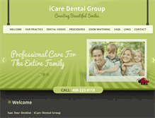 Tablet Screenshot of icaredentalgroup.com